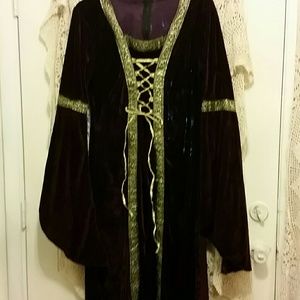 Handmade hippie boho Renaissance costume purple